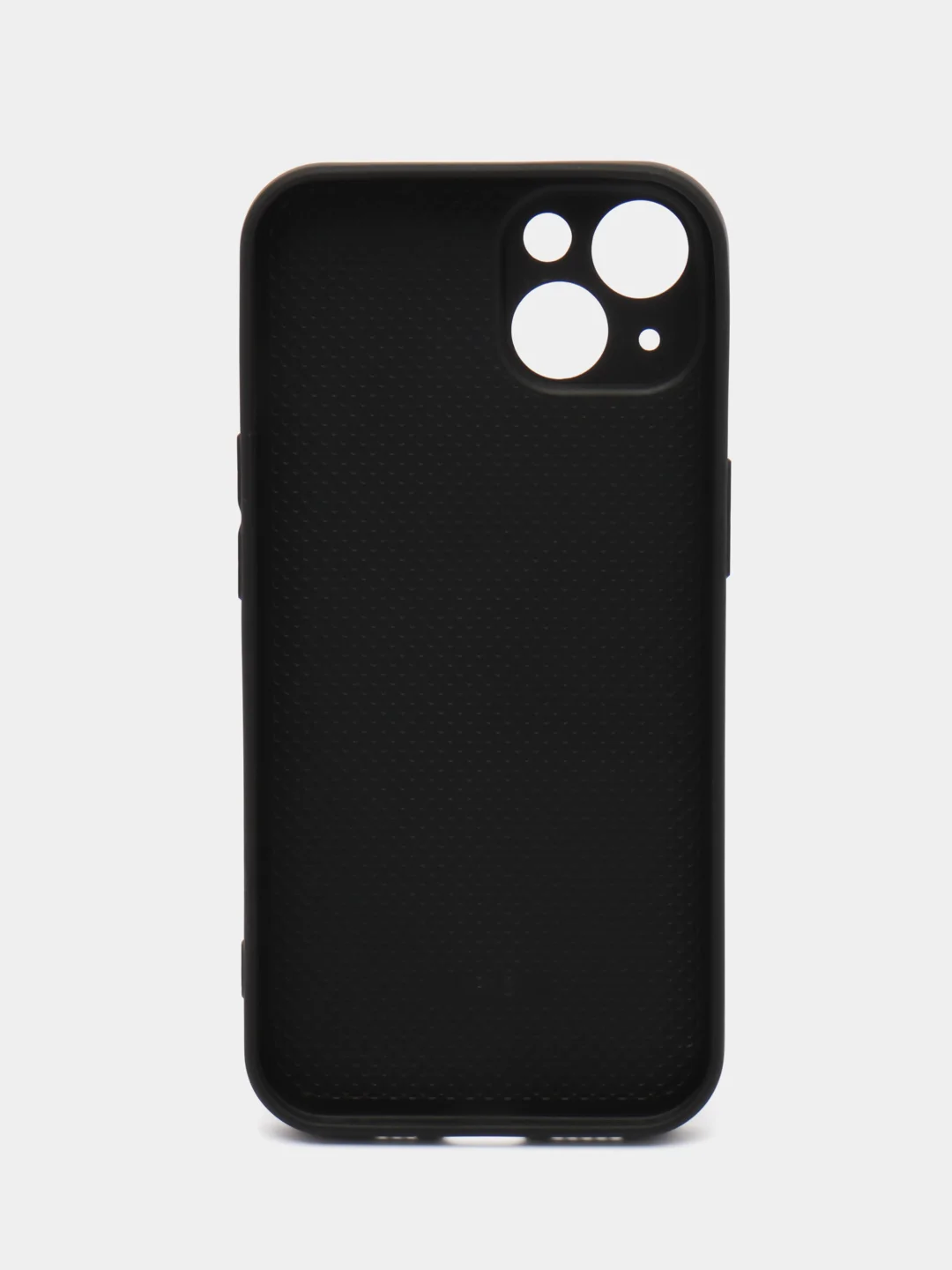 Черный силиконовый чехол на iPhone 13, 13 Pro, 13 Pro Max, со стеклянной панелью