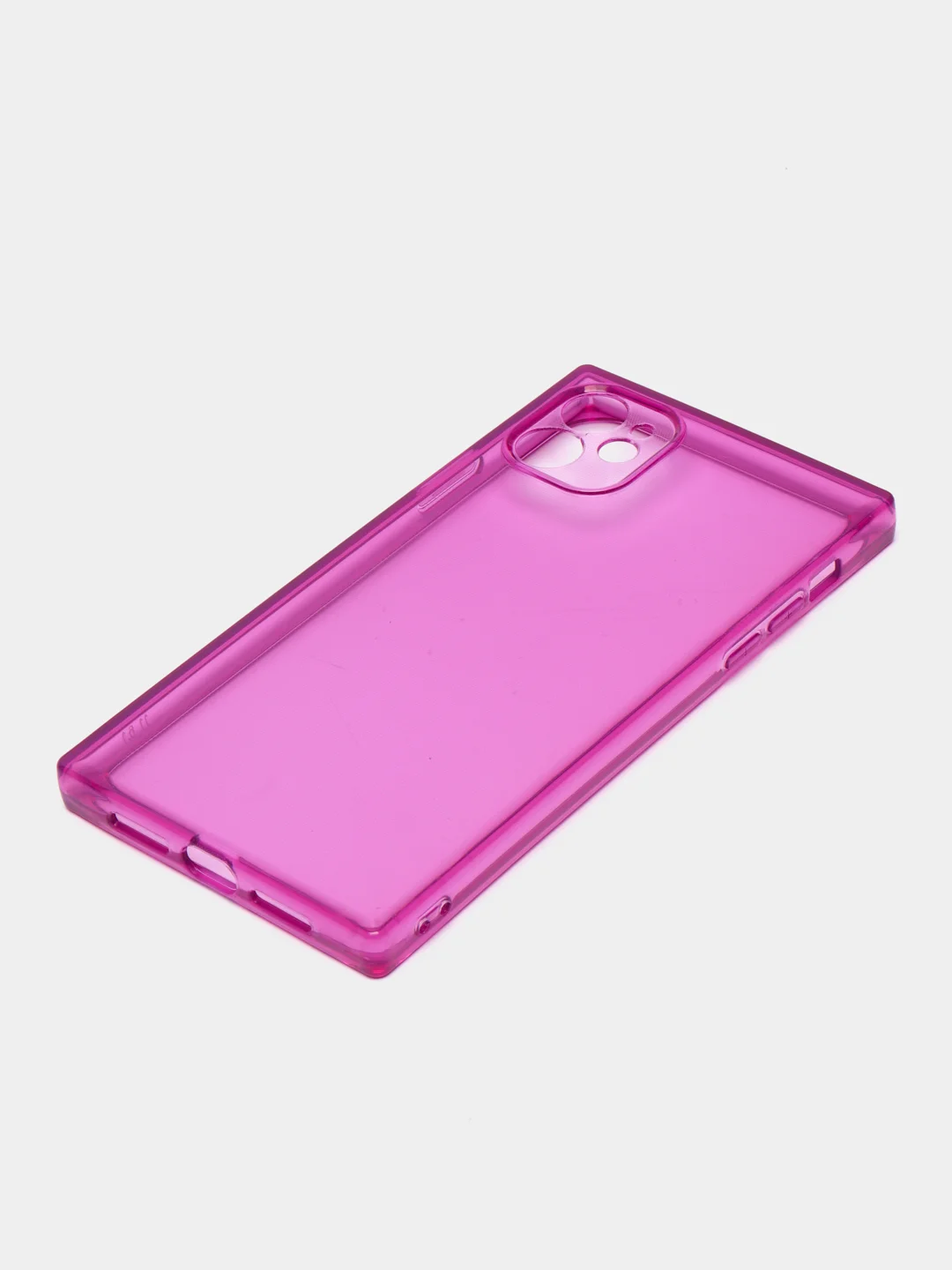 Фиолетовый чехол для Apple iPhone 11 силиконовый КАРТОФАН прозрачный прямоугольный с защитой камер