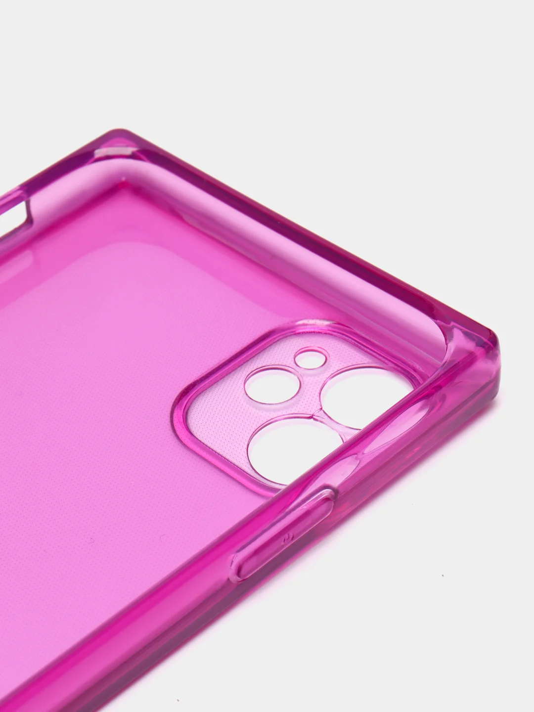 Фиолетовый чехол для Apple iPhone 11 силиконовый КАРТОФАН прозрачный прямоугольный с защитой камер