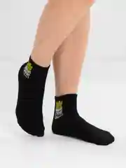 Черный белые носки с мультяшным рисунком