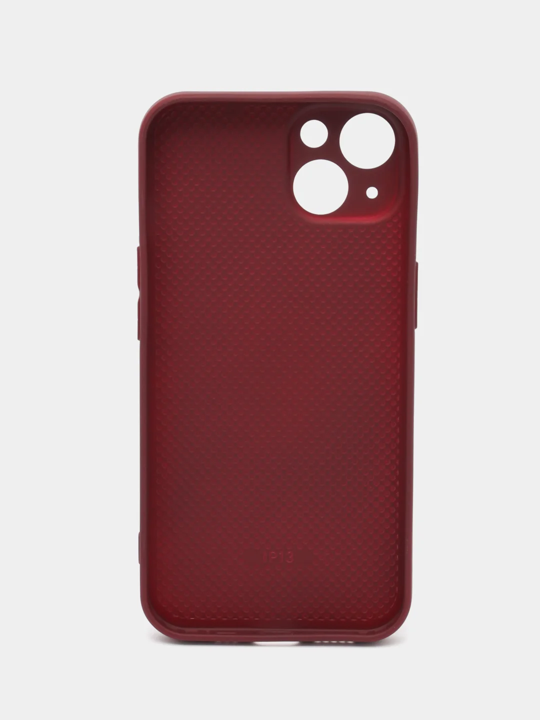 Тёмно-бордовый силиконовый чехол на iPhone 13, 13 Pro, 13 Pro Max, со стеклянной панелью