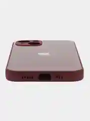 Тёмно-бордовый силиконовый чехол на iPhone 13, 13 Pro, 13 Pro Max, со стеклянной панелью