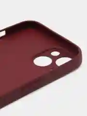 Тёмно-бордовый силиконовый чехол на iPhone 13, 13 Pro, 13 Pro Max, со стеклянной панелью
