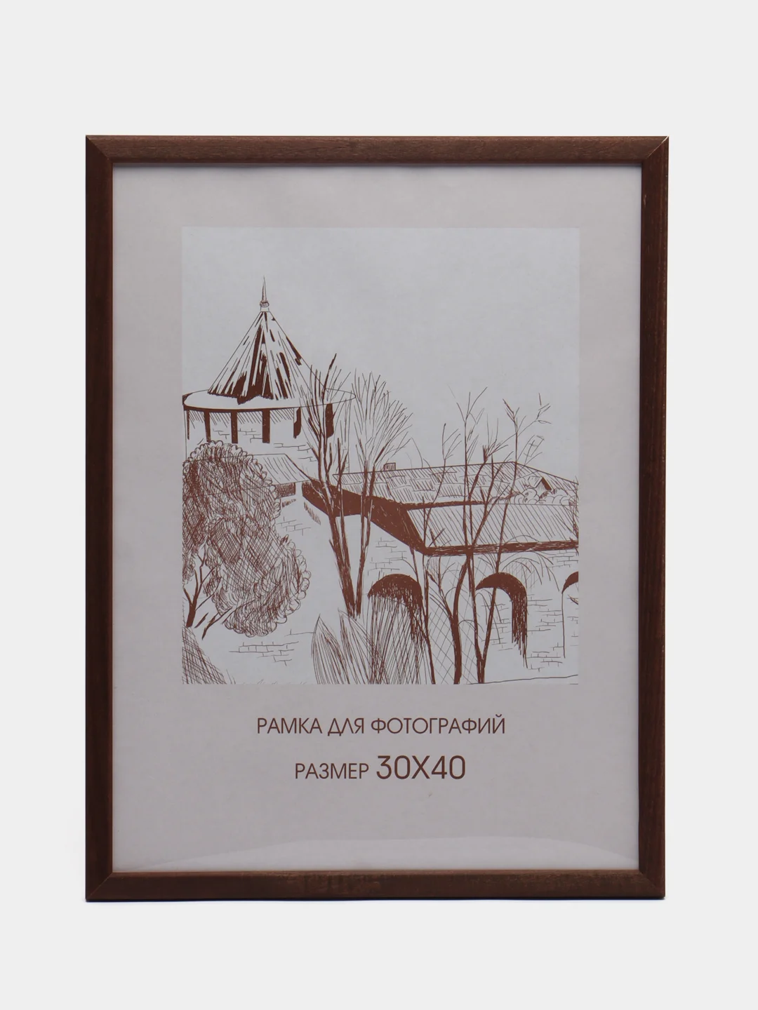 Коричневый фоторамка 30 х 40 А3 сосна, С14