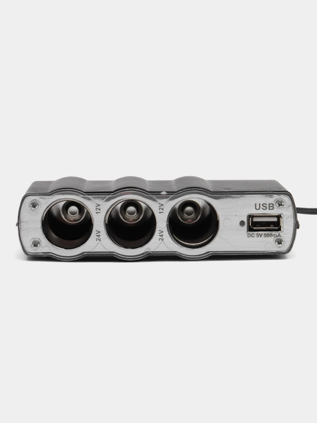 Разветвитель прикуривателя на 3 гнезда с USB разъемом