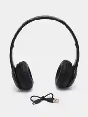 Черный стерео-наушники беспроводные P47, Bluetooth