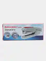 Степлер №10 BRAUBERG "Extra", до 20 листов, серо-красный, 229082