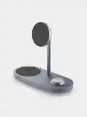 Серебряный беспроводное зарядное устройство uBear Stage Pro, док-станция 3-в-1, MagSafe, 30 Вт