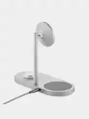 Серебряный беспроводное зарядное устройство uBear Stage Pro, док-станция 3-в-1, MagSafe, 30 Вт