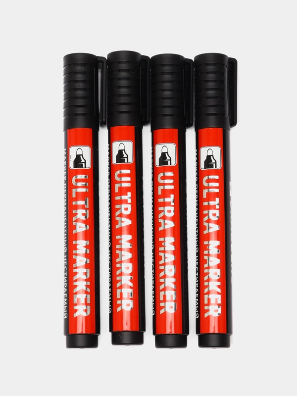 Маркер перманентный ULTRA MARKER, черный, 3,5 мм, с клипом, BRAUBERG