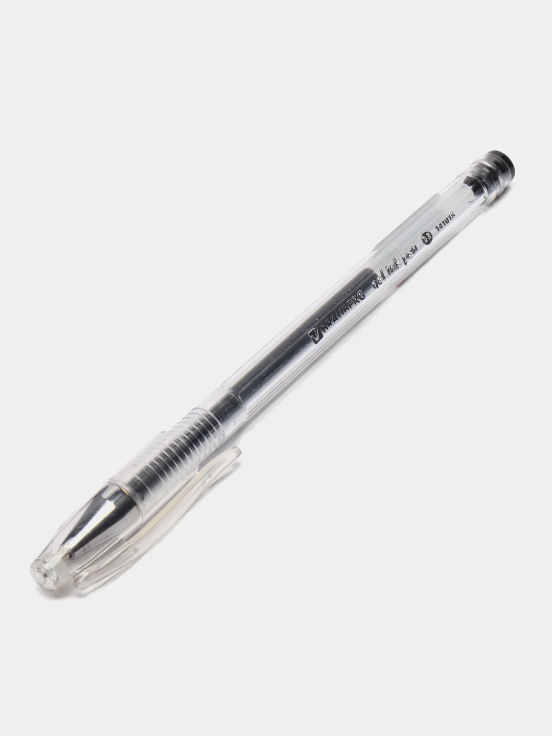 Ручка гелевая BRAUBERG "Jet", черная, корпус прозрачный, узел 0,5 мм, линия письма 0,35 мм