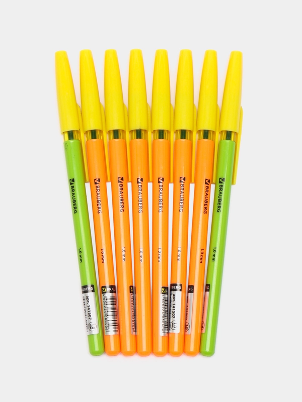 Ручка шариковая BRAUBERG "Color", синяя, корпус ассорти, узел 1 мм, линия письма 0,5 мм