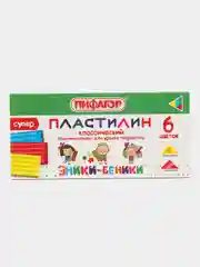 Пластилин классический Пифагор "Эники-Беники супер", 6 цветов, 120 г, стек