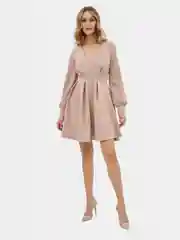 Бежевый платье женское летнее легкое