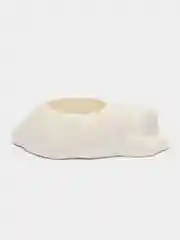 Белый подсвечник из гипса, ручная работа
