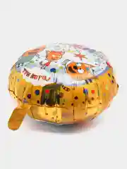 Желтый воздушный шар, фольгированный шар, круг, "Три Кота", С Днем Рождения