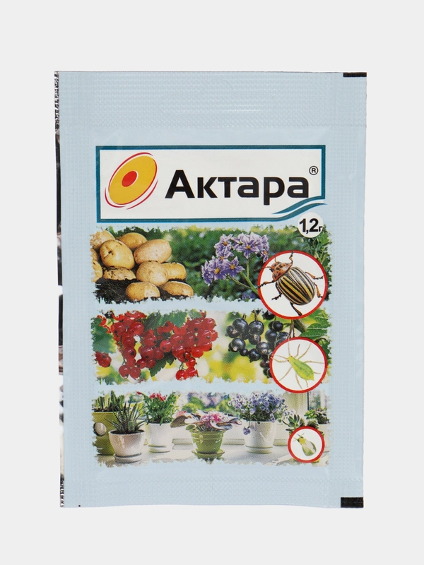 Актара - защита от насекомых вредителей на овощях и цветах (инсектицид) 1,2 г