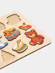 Развивающая доска 2-х слойная "Фрукты", "Овощи", "Игрушки", Животные", бизиборд, 2-5 лет