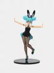 Черный аниме фигурка Хатсуне Мику, вокалоид Мику, фигурка зайка, Miku Bunny