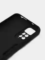 Угольный чехол противоударный Xiaomi Redmi Note 11 4G, Note 11S, Нот 11С с металлической подставкой