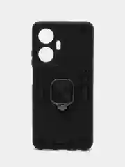Черный чехол для Realme C55 / Реалми С55 с металлической подставкой