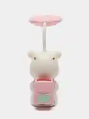 Розовый настольный LED-светильник с карандашницей, с точилкой