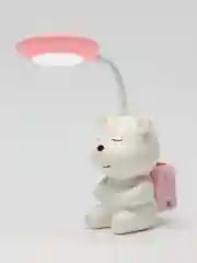 Розовый настольный LED-светильник с карандашницей, с точилкой