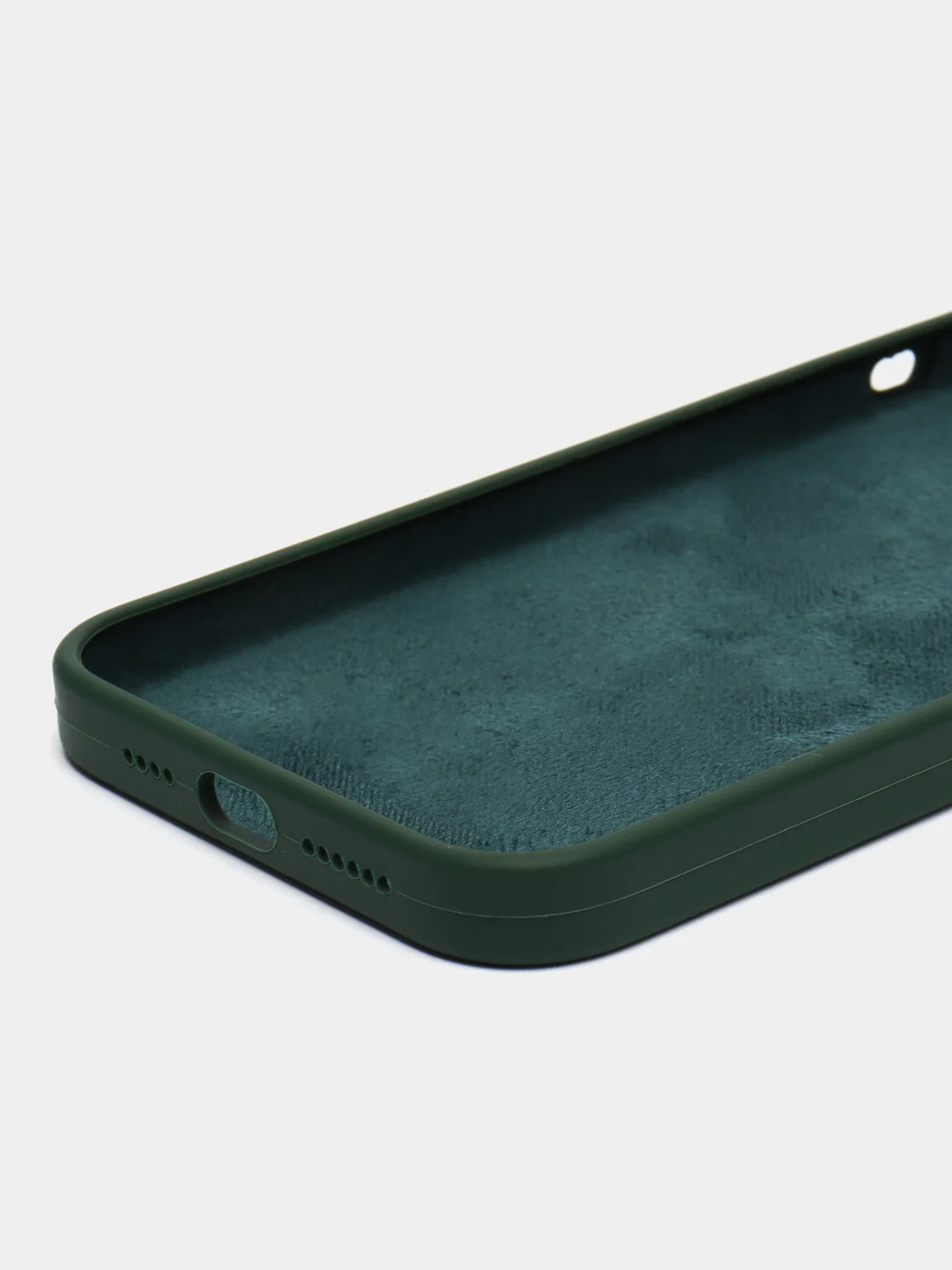 Тёмно-зелёный чехол iPhone 7/8/se 2020, X/XS, XR,11,12,13,14, Plus, Pro, Pro Max, с закрытым низом