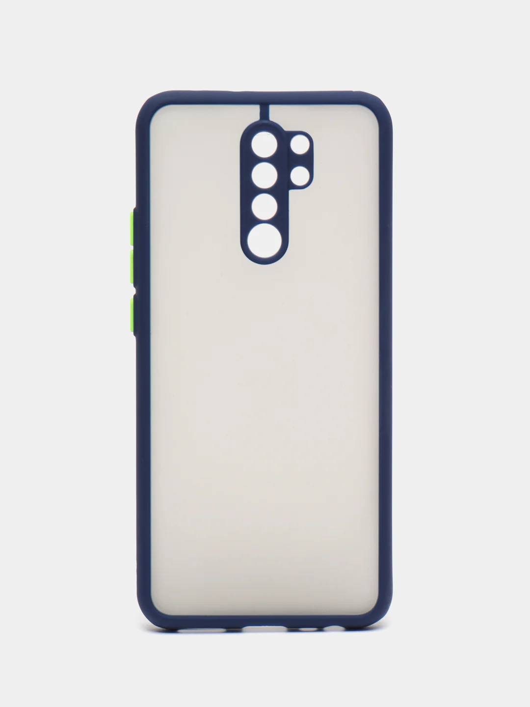 Темно-синий xiaomi Redmi 9, Сяоми Редми 9, чехол матовый силиконовый с цветными кнопками