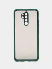Морской xiaomi Redmi 9, Сяоми Редми 9, чехол матовый силиконовый с цветными кнопками