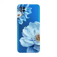 Лазурный силиконовый чехол на Xiaomi Redmi 9C / Сяоми Редми 9С прозрачный с рисунком, защита камеры
