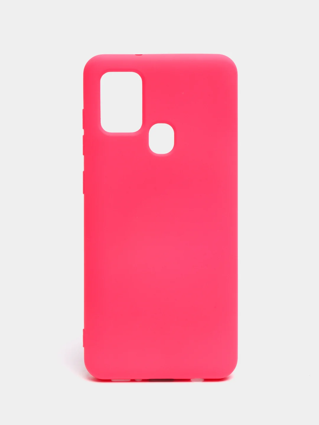 Тёмно-розовый чехол Samsung Galaxy A21s, Самунг Галакси А21с силиконовый Silicone Cover с закрытым низом