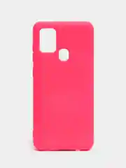 Тёмно-розовый чехол Samsung Galaxy A21s, Самунг Галакси А21с силиконовый Silicone Cover с закрытым низом