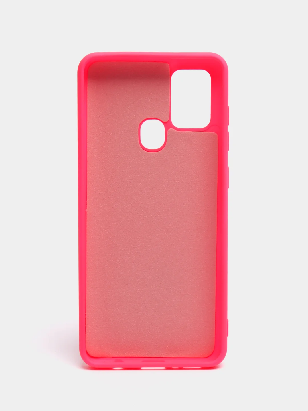 Тёмно-розовый чехол Samsung Galaxy A21s, Самунг Галакси А21с силиконовый Silicone Cover с закрытым низом
