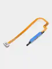 Синий шлейф для Xiaomi Poco M3 / Redmi 9T + сканер отпечатка пальца