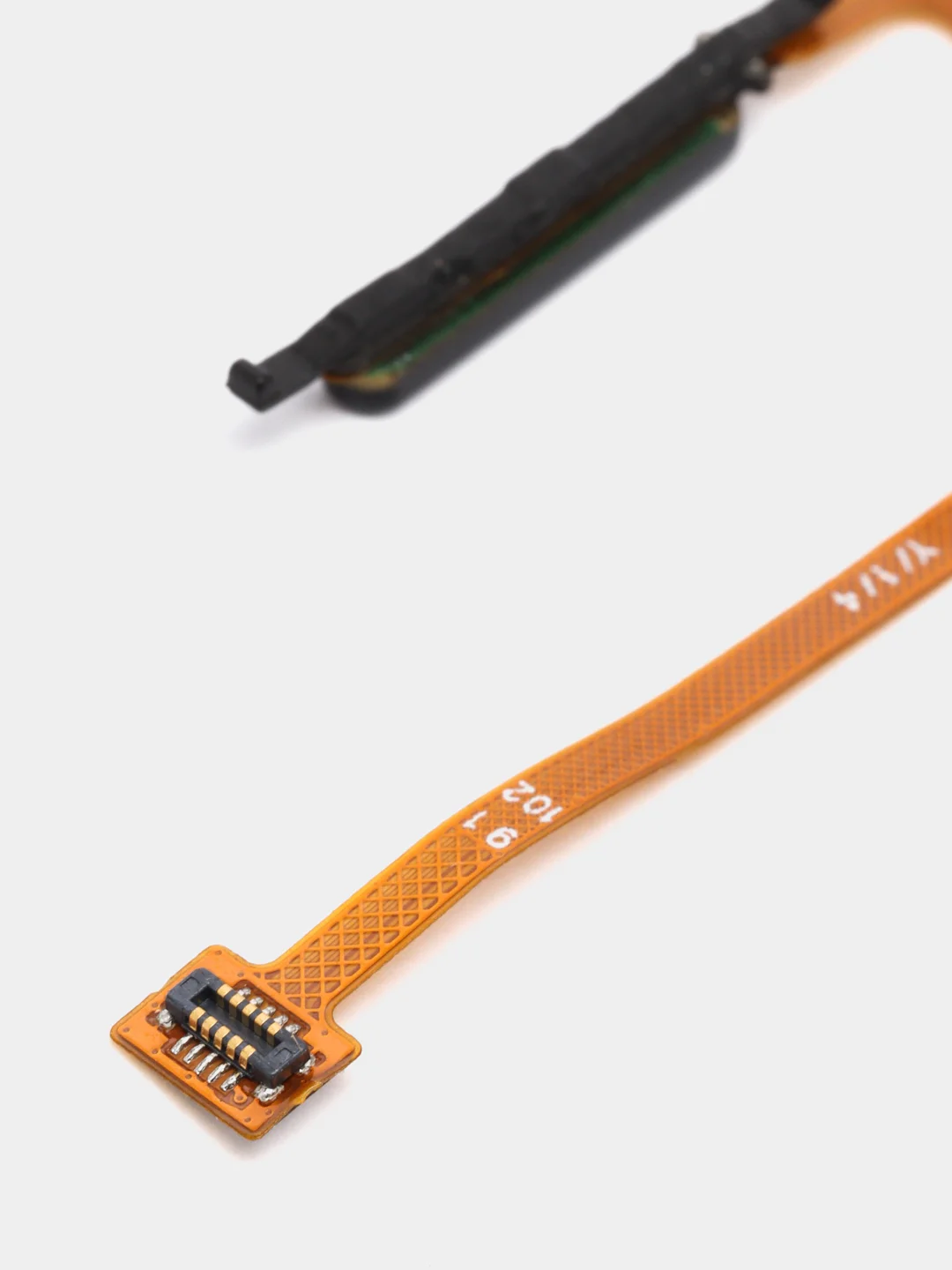 Черный шлейф для Xiaomi Poco M3 / Redmi 9T + сканер отпечатка пальца