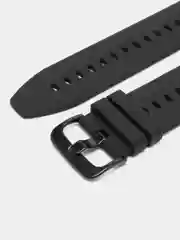 Черный силиконовый ремешок для Samsung Gear S3 / Huawei Watch GT 2