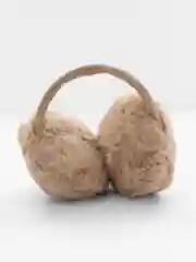 Бежевый наушники меховые / Пушистые меховые наушники