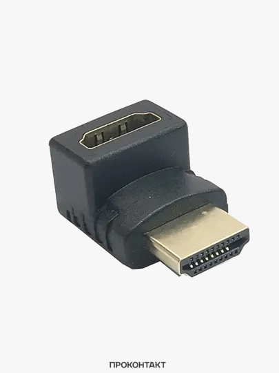 Переходник гнездо HDMI -&gt штекер HDMI угловой (SZC-017)