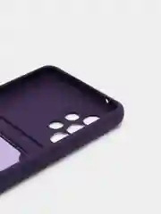 Пурпурный чехол Samsung Galaxy A53, Самсунг Галакси А53 силиконовый, с карманом для карты