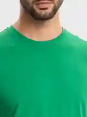 Зеленый футболка базовая мужская, 100% хлопок