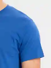 Синий футболка базовая мужская, 100% хлопок