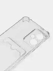 Марсала чехол Xiaomi Redmi Note 12 5G, Редми Нот 12 5G силиконовый прозрачный с карманом для карты