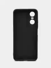 Черный чехол для Tecno Pop 6 Pro, Техно Поп 6 Про, силиконовый, матовый, черный