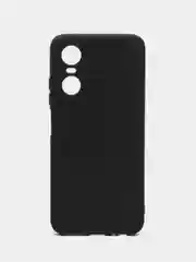 Черный чехол для Tecno Pop 6 Pro, Техно Поп 6 Про, силиконовый, матовый, черный