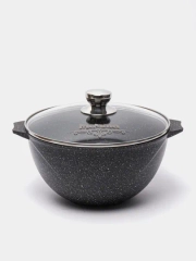 Казан для плова 4-10л Мечта, инновационное антипригарное покрытие Granit black, с крышкой