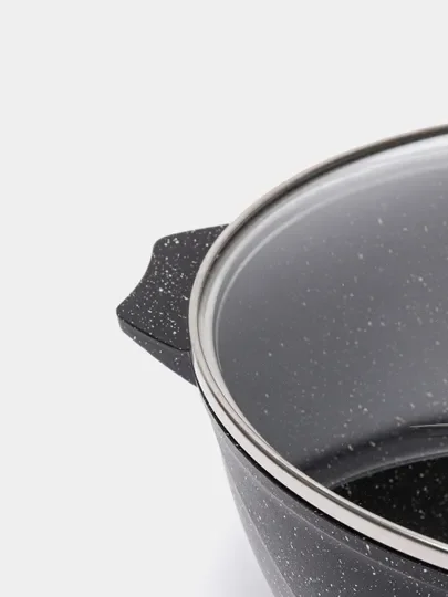 Казан для плова 4-10л Мечта, инновационное антипригарное покрытие Granit black, с крышкой