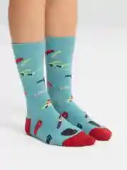 Голубой носки цветные