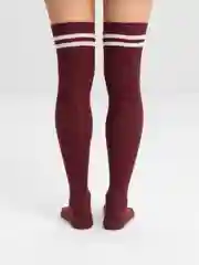 Багровый гетры женские, гольфы в полоску