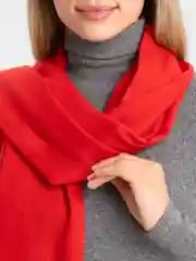 Красный палантин кашемировый
